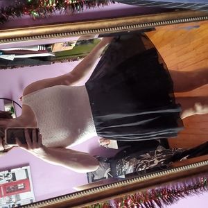 Simplistic Sparkly black and white formal dress